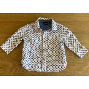 Baker By Ted Baker Baby Boy Button-up Long Sleeve Shirt Size 0-3 Months Nautical